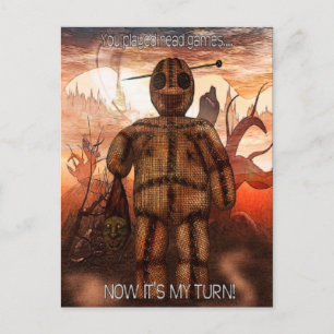 Voodoo-ing 1 "Hoofd Spelletjes" GRAPPIG Briefkaart