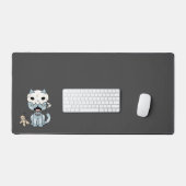 Voodoo Kat op Donkergrijs Bureaumat (Keyboard & Muis)