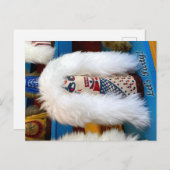 Voodoo Knockdown Doll Let's Party briefkaart (Voorkant / Achterkant)