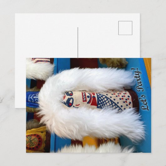  Voodoo Knockdown Doll Let's Party briefkaart (Voorkant / Achterkant)