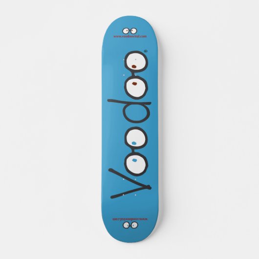 Voodoo Long Skateboard Deck (blauw) (Voorkant)