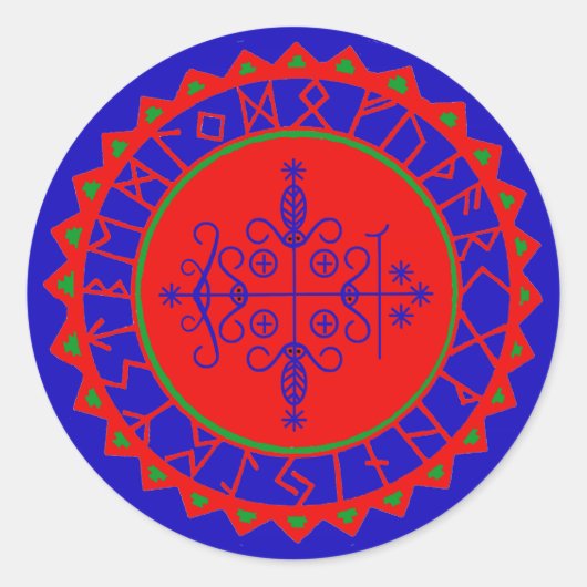 VooDoo Magik - Papa Legba Ronde Sticker (Voorkant)