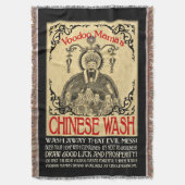 Voodoo Mama's Chinese wash Throw Blanket Deken (Voorkant Verticaal)