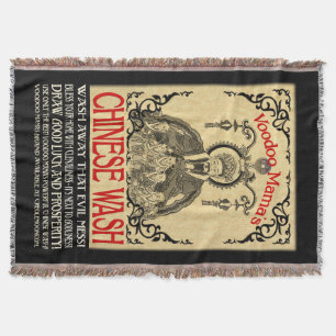 Voodoo Mama's Chinese wash Throw Blanket Deken
