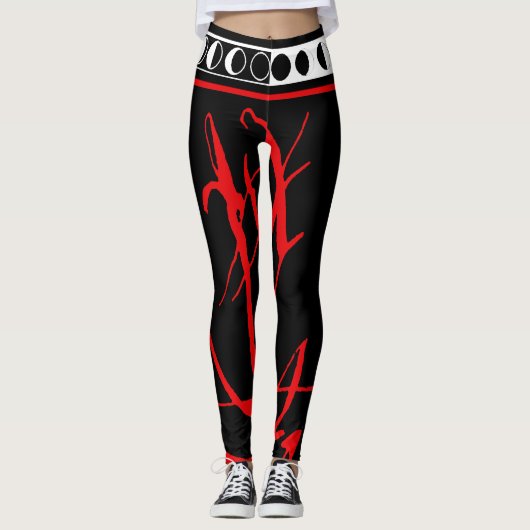 VooDoo Moon Devil Gothic Leggings (Voorkant)