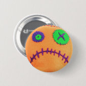 Voodoo Oranje Ronde Button 5,7 Cm (Voorkant /achterkant)