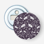 "Voodoo"-patroon Button Flesopener (Voorkant)