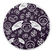 "Voodoo"-patroon Keramische Knop (Voorkant)