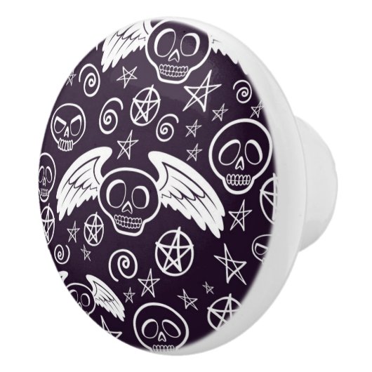 "Voodoo"-patroon Keramische Knop (Rechts)