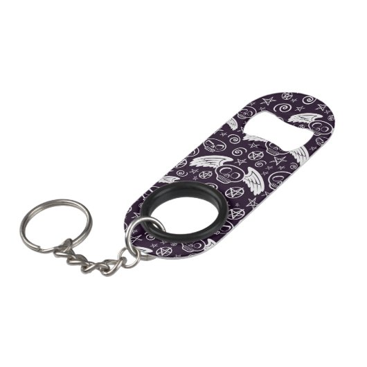 "Voodoo"-patroon Sleutelhanger Flessenopener (Voorkant Gekanteld)