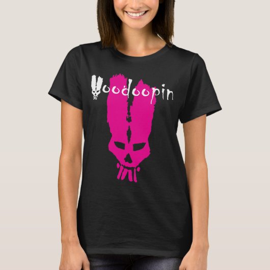 Voodoo Pin Magenta White T-shirt (Voorkant)