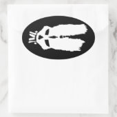 Voodoo Pin "Skull Bunny" Masker Ovale Sticker (Tas)