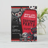 Voodoo Pluche Koffert Halloween Feestje Kaart (Staand voorkant)