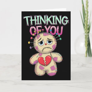 Voodoo-pop Cute Donkere Humor Liefde Sarcastisch H Kaart