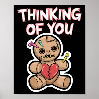 Voodoo-pop Cute Donkere Humor Liefde Sarcastisch H Poster