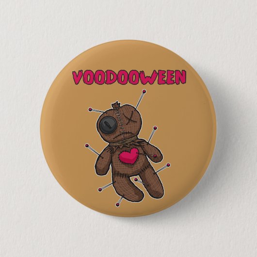 Voodoo Pop - Halloween Speelgoed Ronde Button 5,7 Cm (Voorkant)