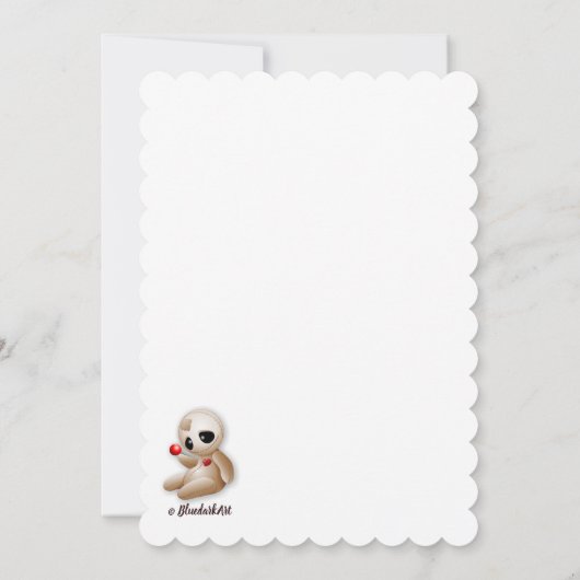 Voodoo-pop in Love Cartoon Kaart (Achterkant)