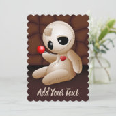 Voodoo-pop in Love Cartoon Kaart (Staand voorkant)