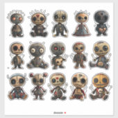 Voodoo Poppen Sticker (Vel)