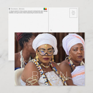 Voodoo priesteres, Ouidah, Benin Reisansichtkaart Briefkaart