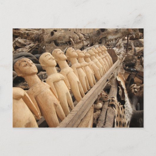 Voodoo Puppen am Fetisch Markt, Westafrika Briefkaart (Voorkant)