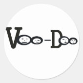 vooDoo Ronde Sticker (Voorkant)