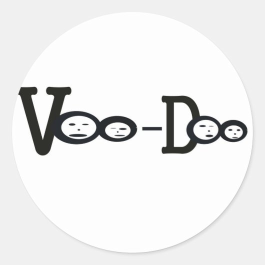 vooDoo Ronde Sticker (Voorkant)