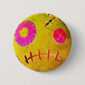 Voodoo Rotten Geel Ronde Button 5,7 Cm