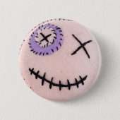 Voodoo Roze Ronde Button 5,7 Cm (Voorkant)