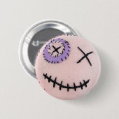 Voodoo Roze Ronde Button 5,7 Cm (Voorkant /achterkant)