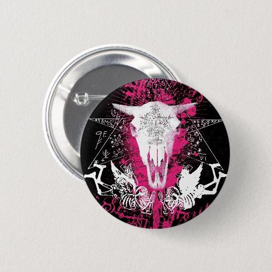 Voodoo rundvlees ronde button 5,7 cm (Voorkant /achterkant)