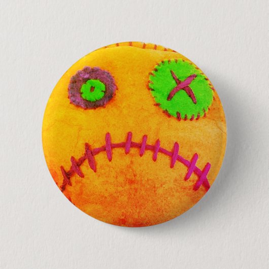 Voodoo Rusted Sinaasappel Ronde Button 5,7 Cm (Voorkant)