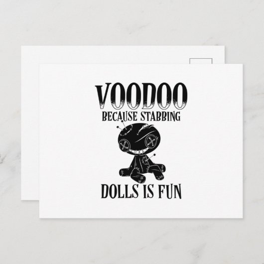 Voodoo Sayings | Voodoo Doll Magic Curse Gift Briefkaart (Voorkant / Achterkant)