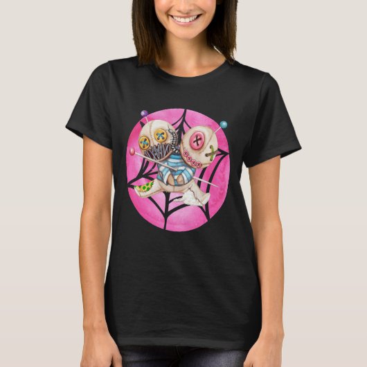Voodoo Scary Cute Voodoo Dolls T-shirt (Voorkant)