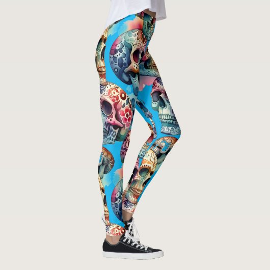 Voodoo schedel legging (Rechts)