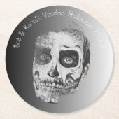 Voodoo Smile Halloween feest Ronde Kartonnen Onderzetter (Voorkant)