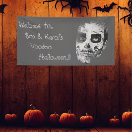Voodoo Smile Halloween feest Spandoek