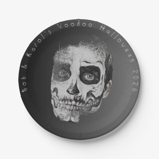 Voodoo Smile Halloween Papier Bord (Voorkant)