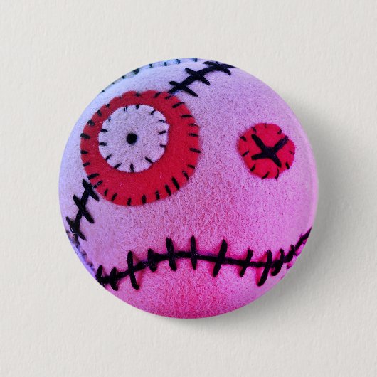 Voodoo Solvent Pink Ronde Button 5,7 Cm (Voorkant)