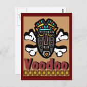 Voodoo Spell Mask Briefkaart (Voorkant / Achterkant)