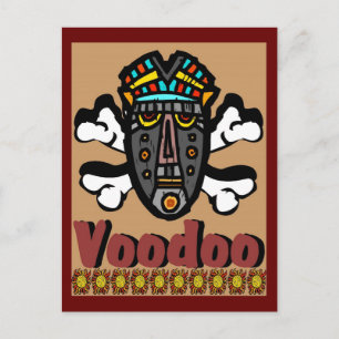 Voodoo Spell Mask Briefkaart