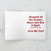 Voodoo Spell Valentijn Feestdagen Kaart (Binnen)