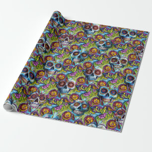 Voodoo Sugar Skulls Cadeaupapier