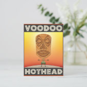 VooDoo Tiki Head Briefkaart (Staand voorkant)