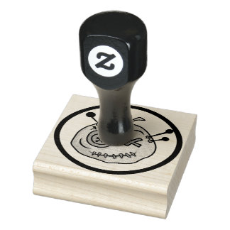 Voodoo Toke Inkt Stamp 2.5" x 2.5" + Handvat Rubberstempel