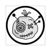 Voodoo Toke Inkt Stamp 2.5" x 2.5" + Handvat Rubberstempel (Afrduk)