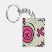 Voodoo Token Acryl Sleutelhanger Vierkant (Voorkant Links)