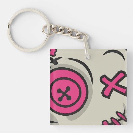 Voodoo Token Acryl Sleutelhanger Vierkant (Voorkant)