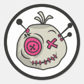 Voodoo Token Classic Ronde Stickers (Voorkant)