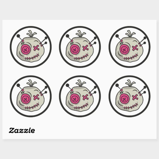 Voodoo Token Classic Ronde Stickers (Vel)